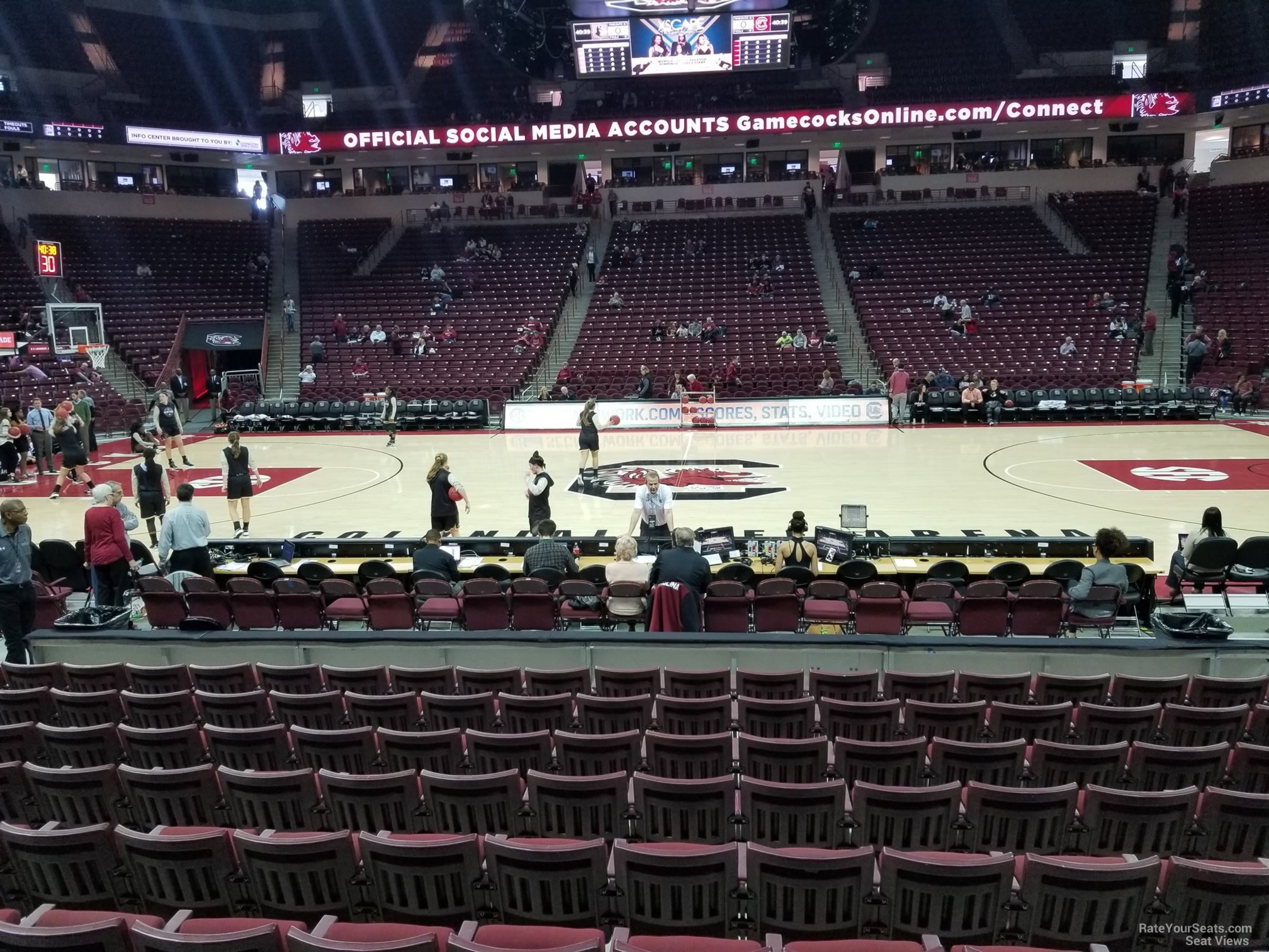 section 114, row 10 seat view  for basketball - colonial life arena