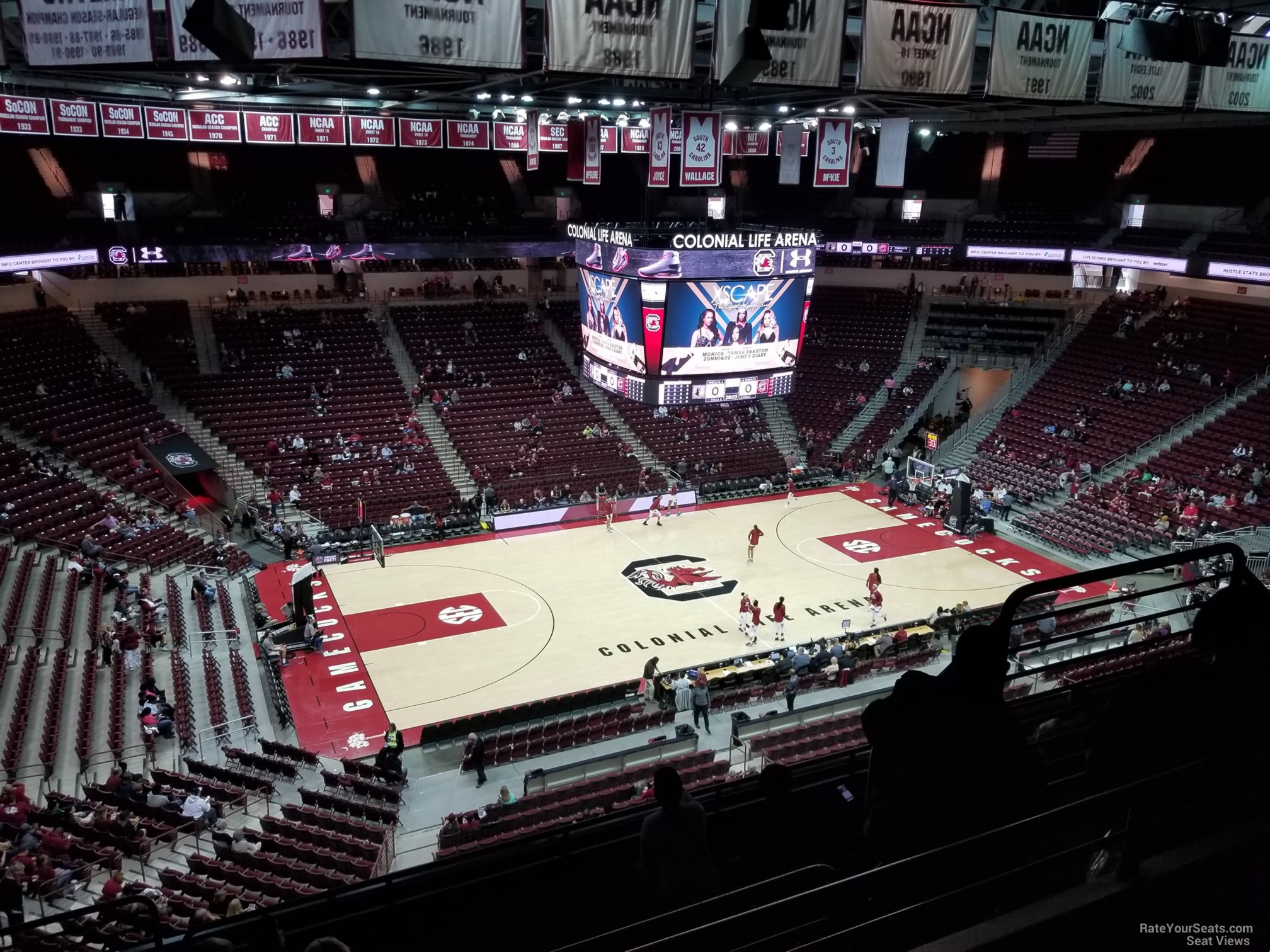 section 224, row 7 seat view  for basketball - colonial life arena