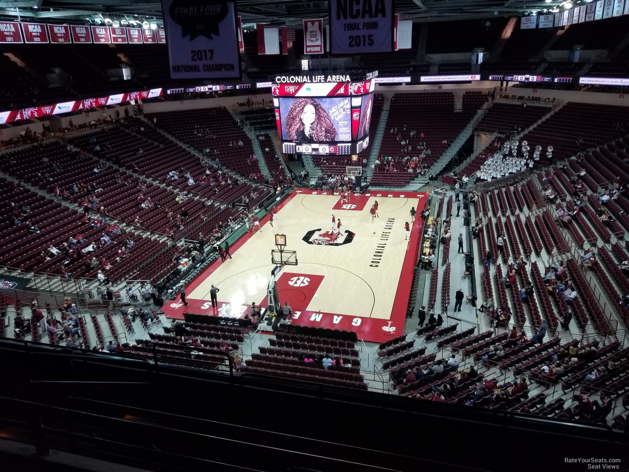 section 228, row 7 seat view  for basketball - colonial life arena