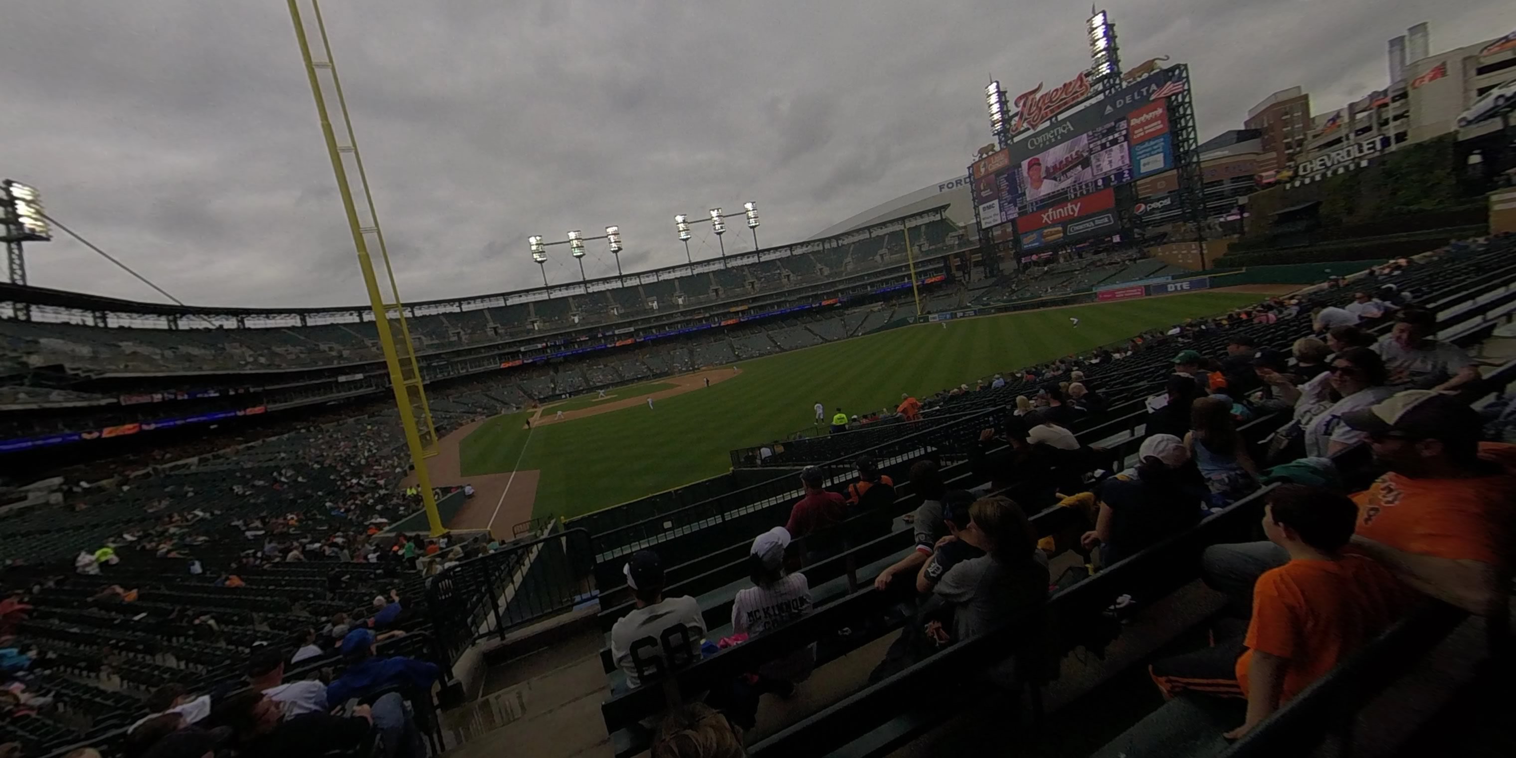 section 106 panoramic seat view  for baseball - comerica park