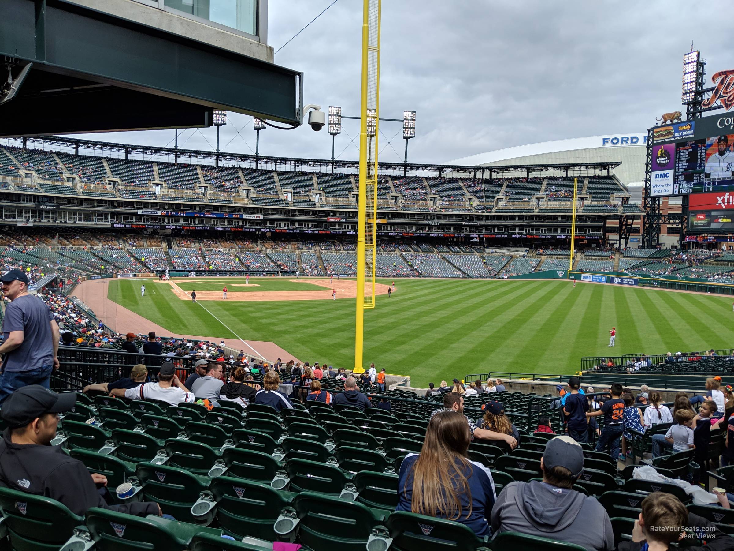 section 108, row 47 seat view  for baseball - comerica park