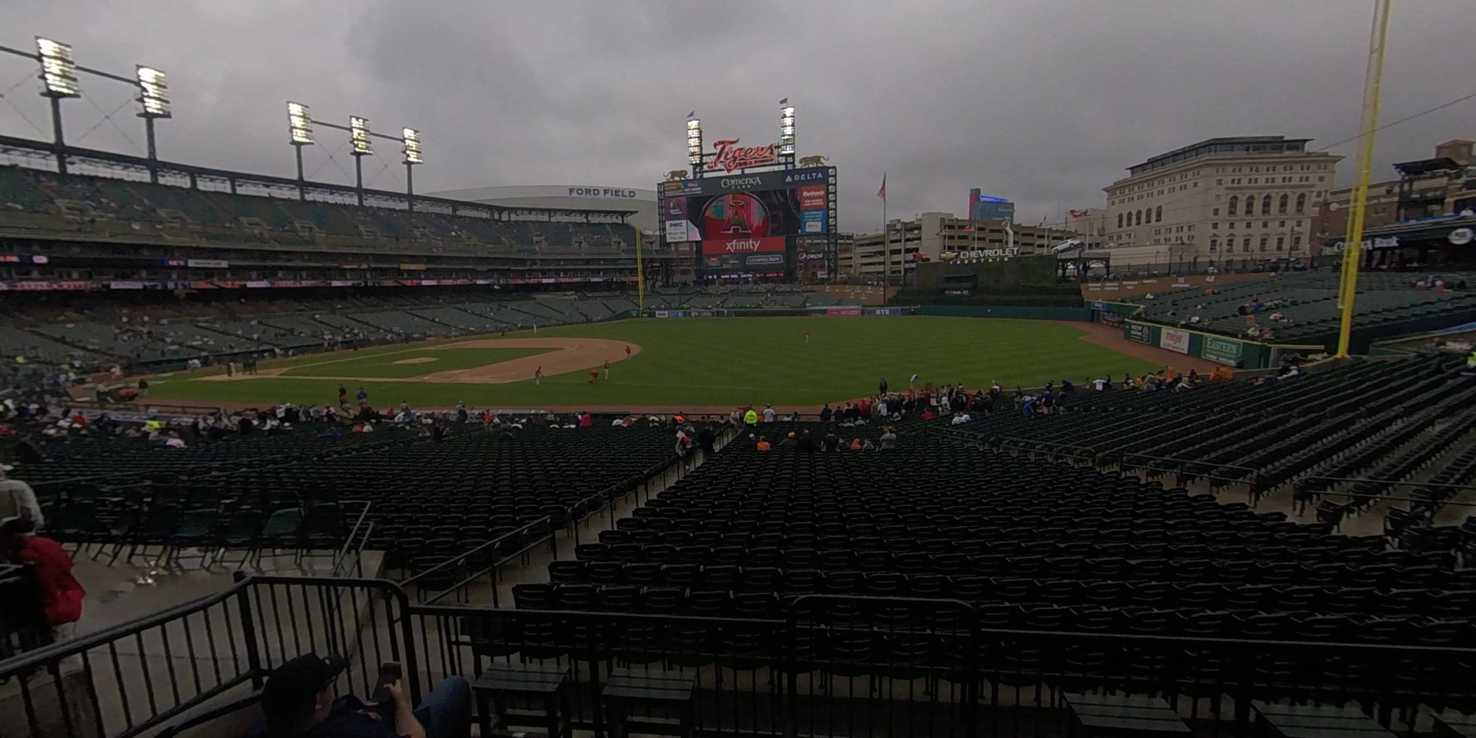 terrace 116 panoramic seat view  for baseball - comerica park