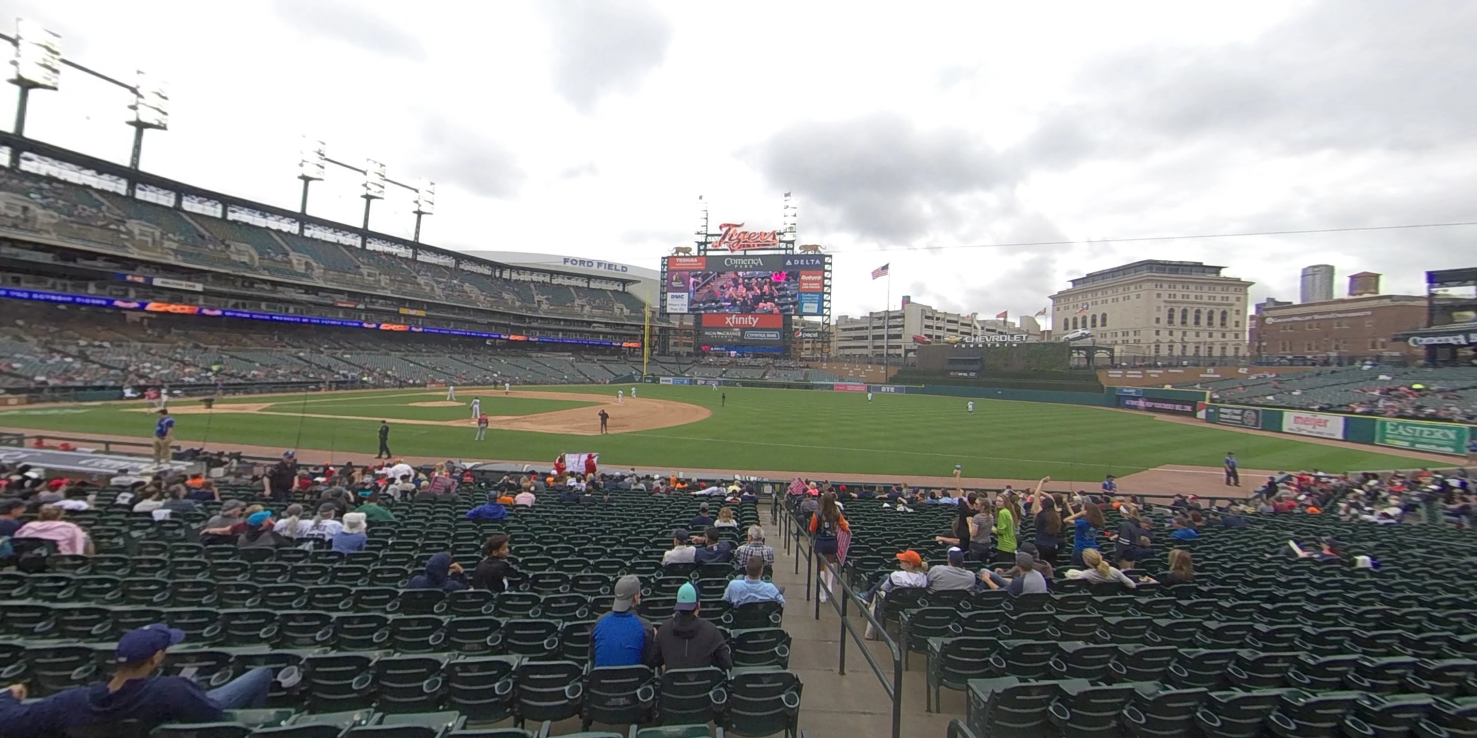 section 117 panoramic seat view  for baseball - comerica park