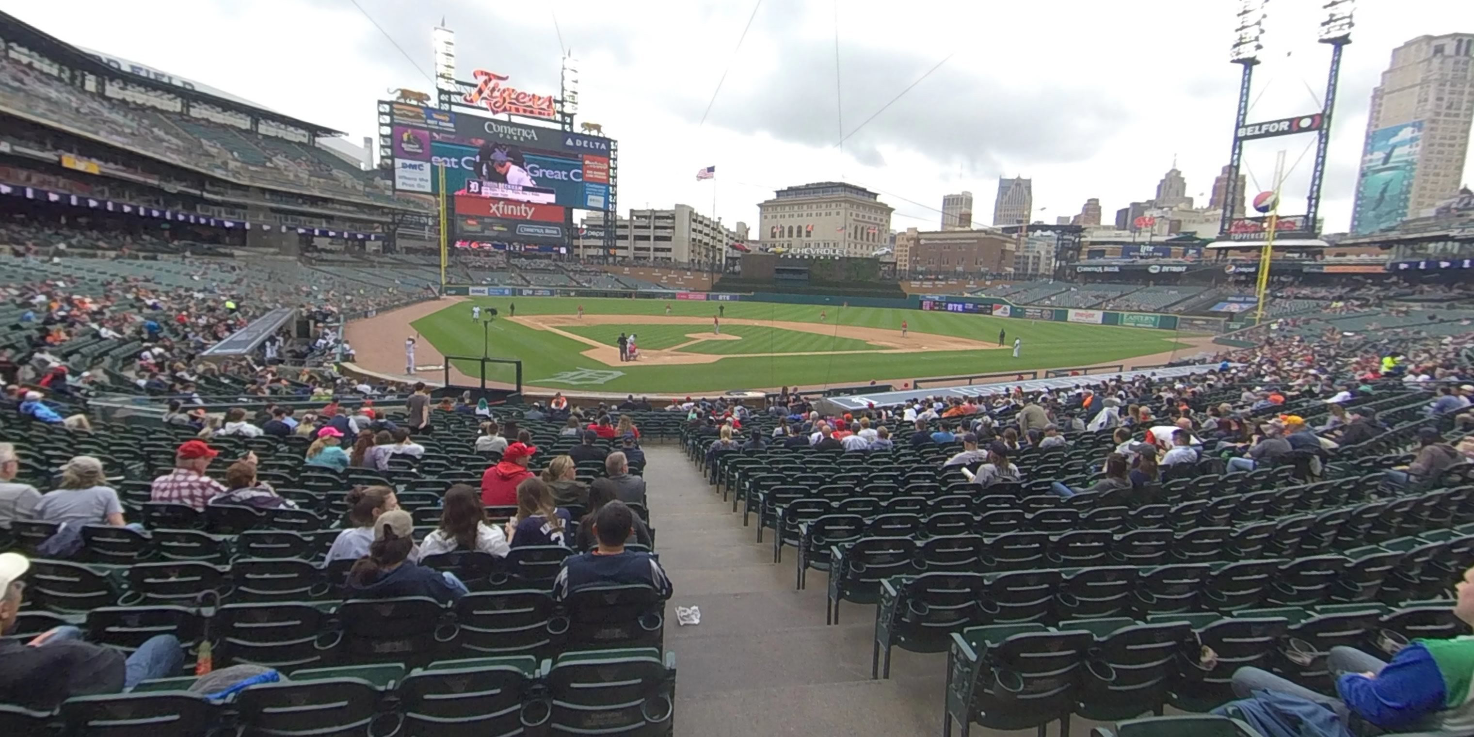 section 125 panoramic seat view  for baseball - comerica park