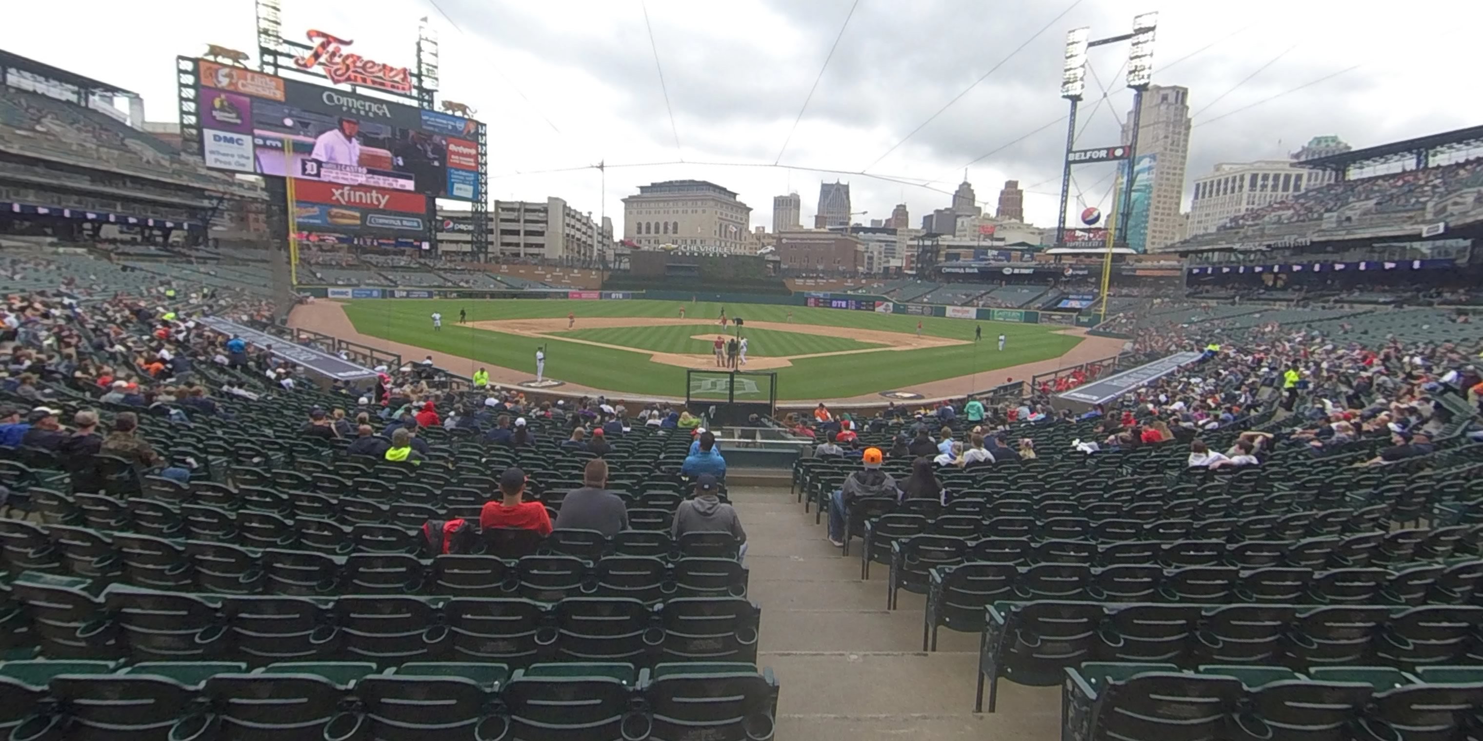 section 127 panoramic seat view  for baseball - comerica park