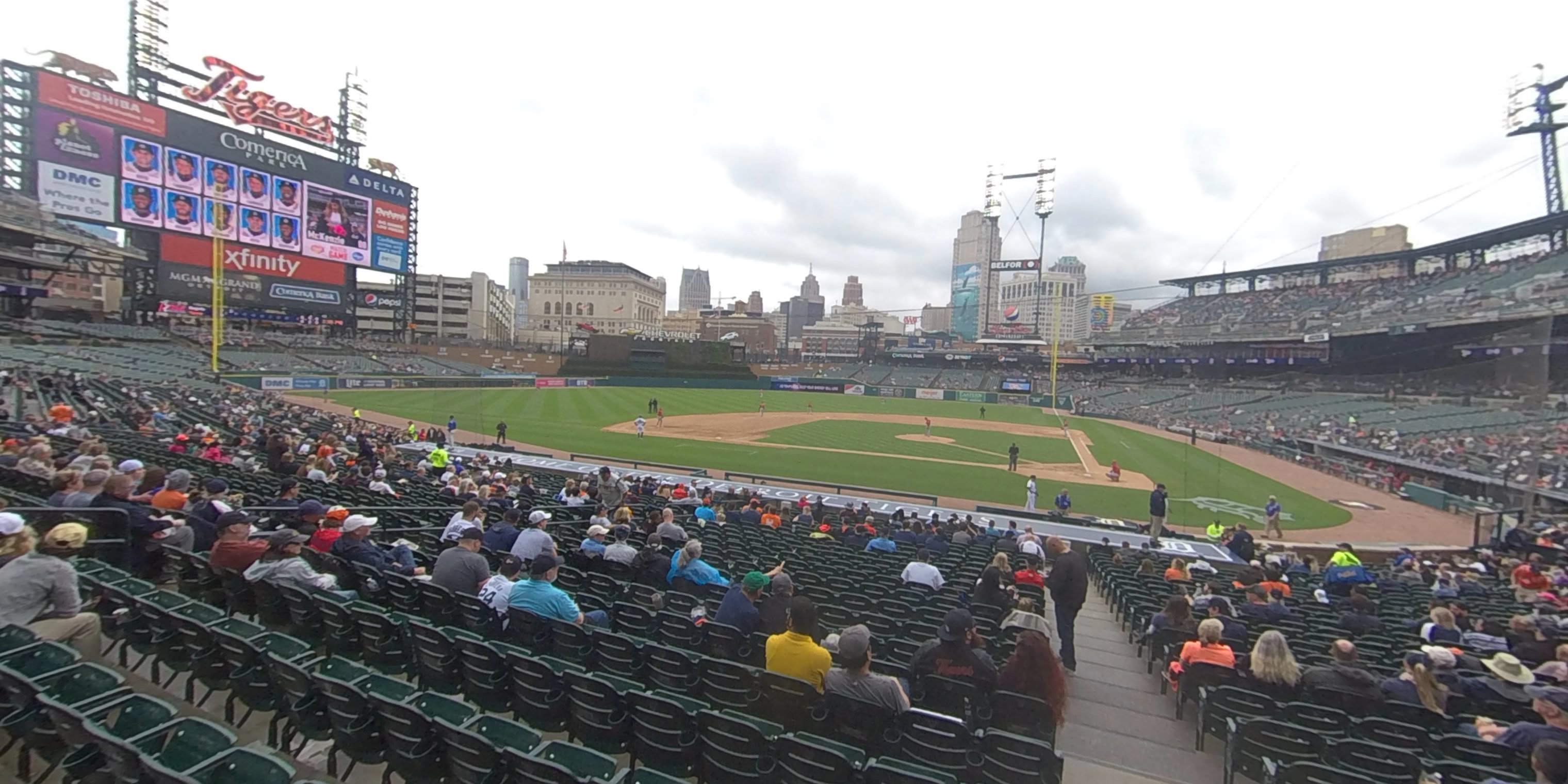 section 131 panoramic seat view  for baseball - comerica park