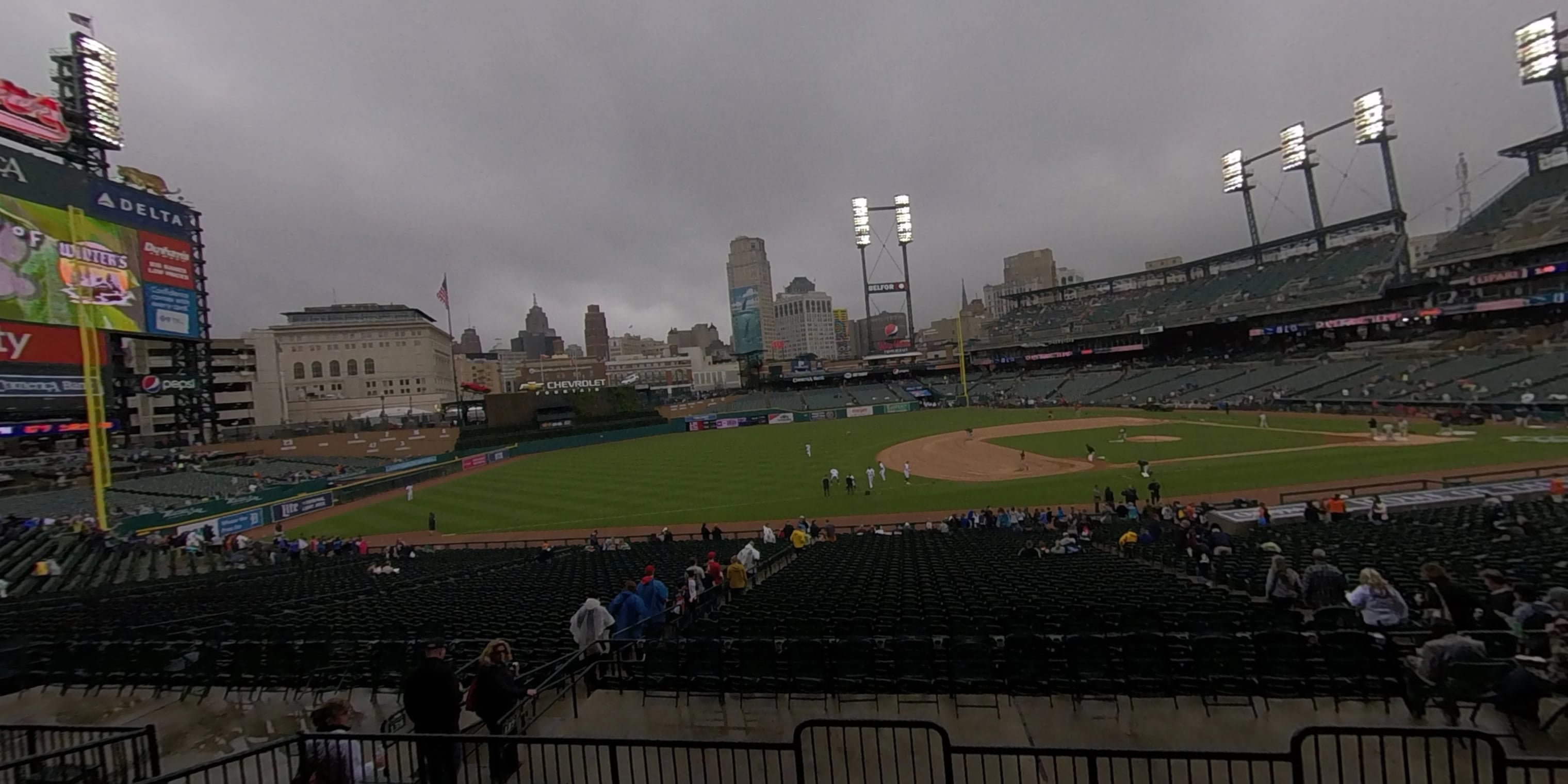 terrace 137 panoramic seat view  for baseball - comerica park