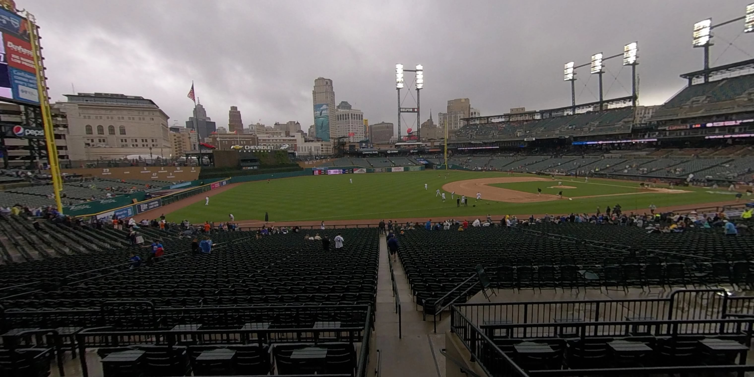 terrace 138 panoramic seat view  for baseball - comerica park