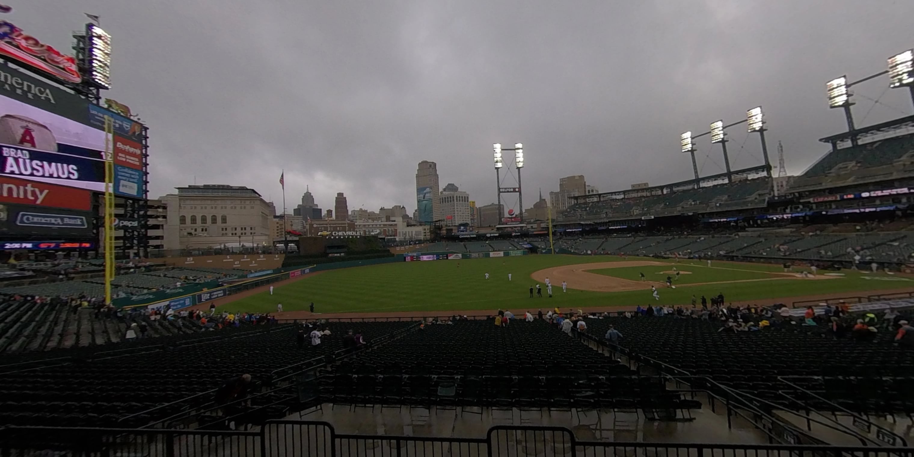terrace 138 panoramic seat view  for baseball - comerica park