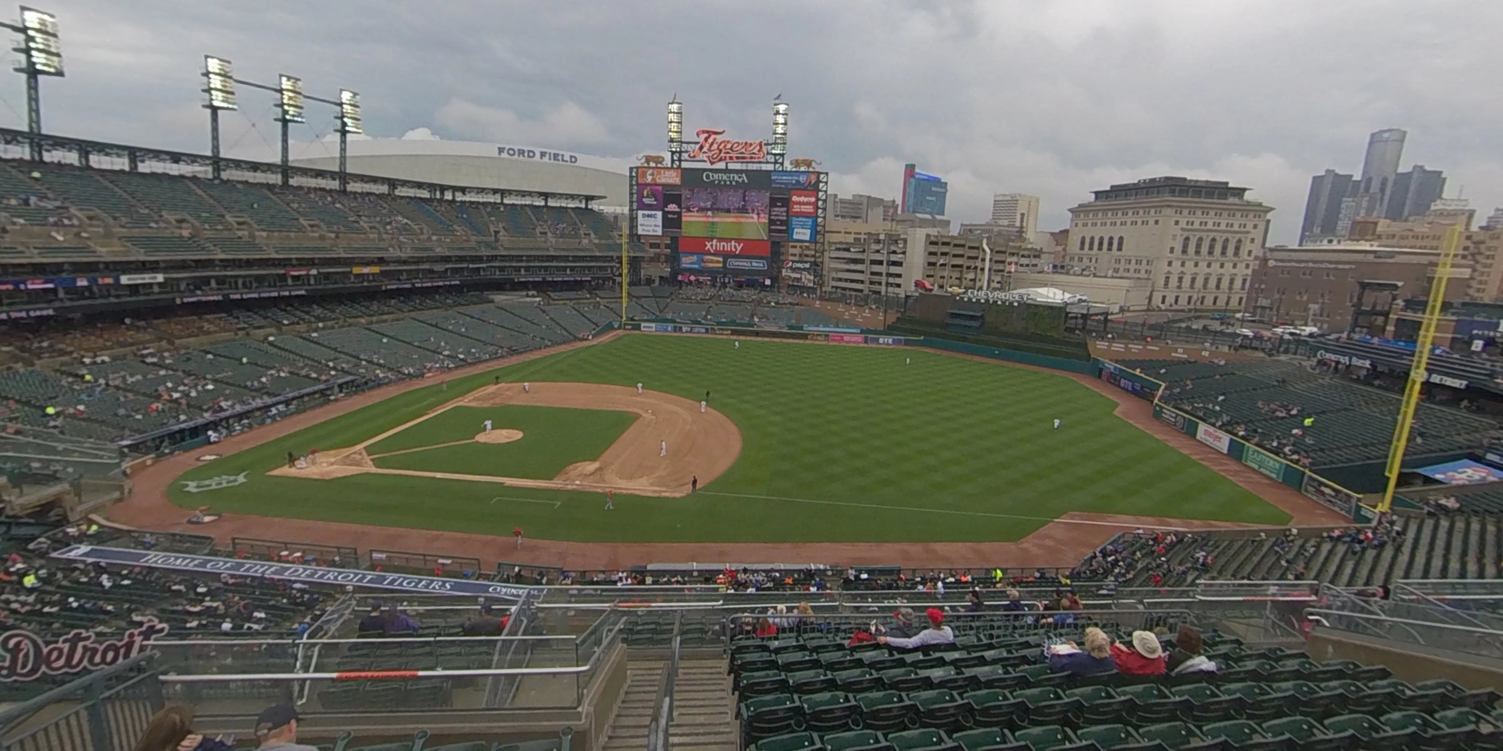 section 218 panoramic seat view  for baseball - comerica park