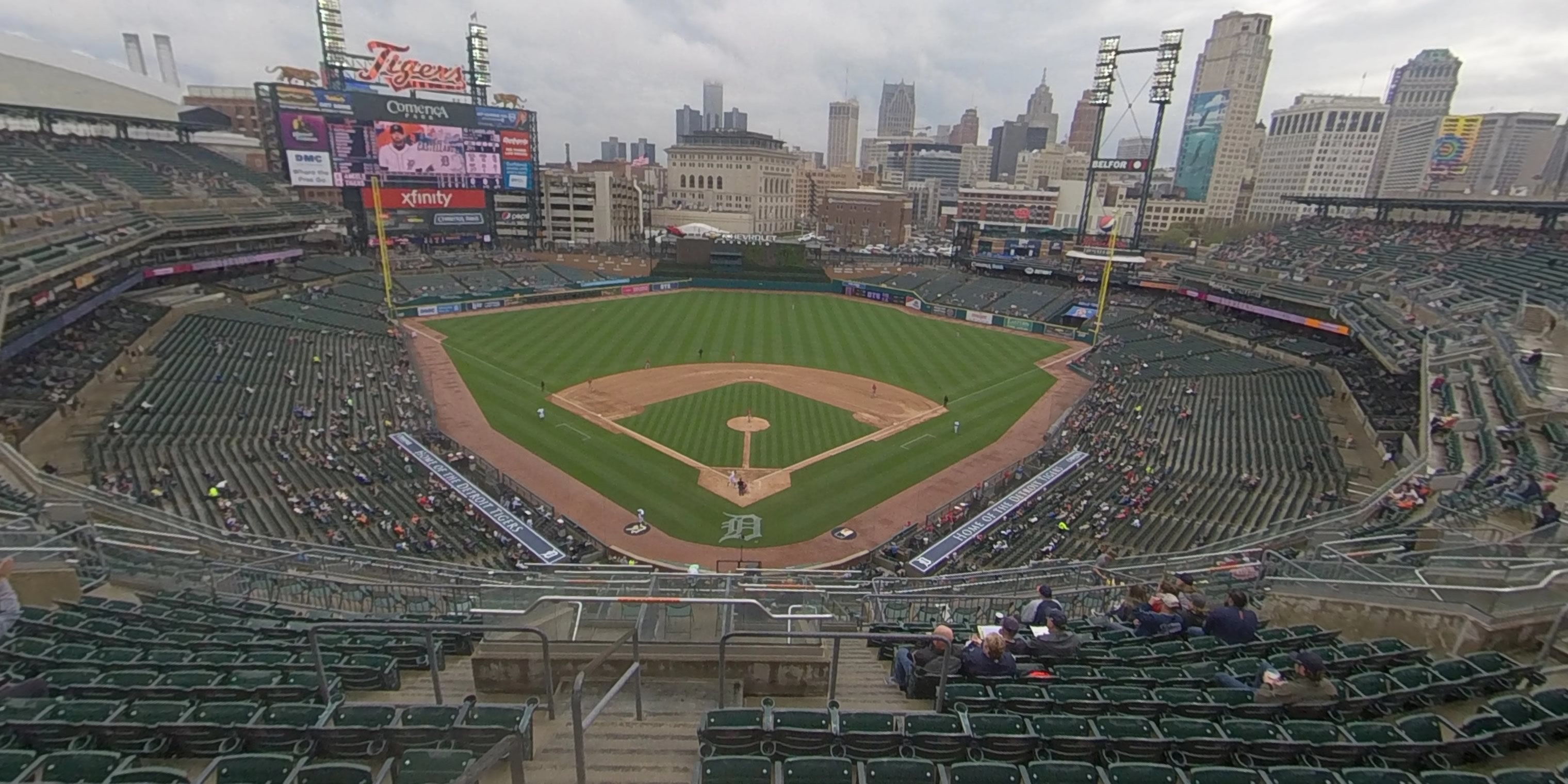 section 327 panoramic seat view  for baseball - comerica park