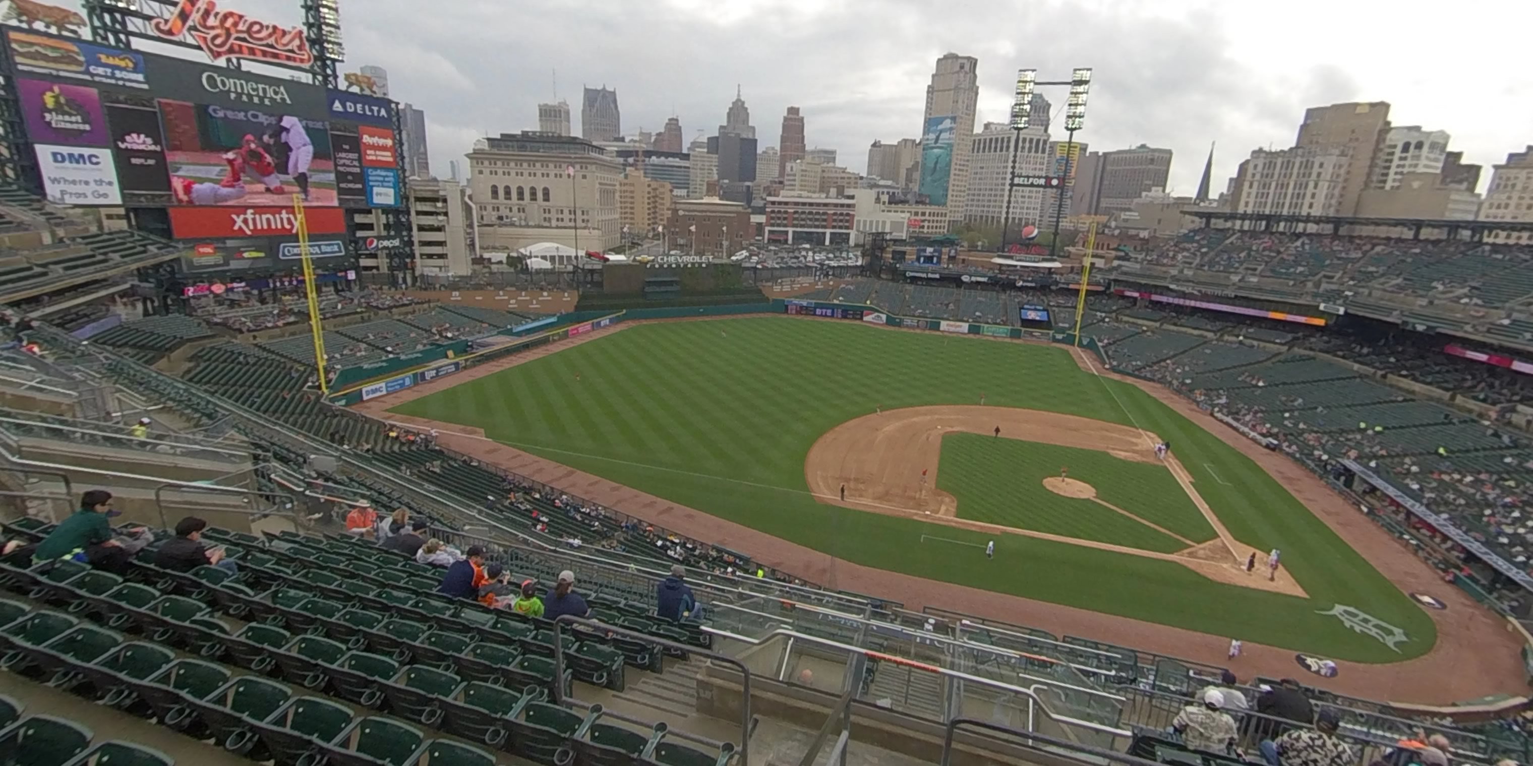 section 333 panoramic seat view  for baseball - comerica park
