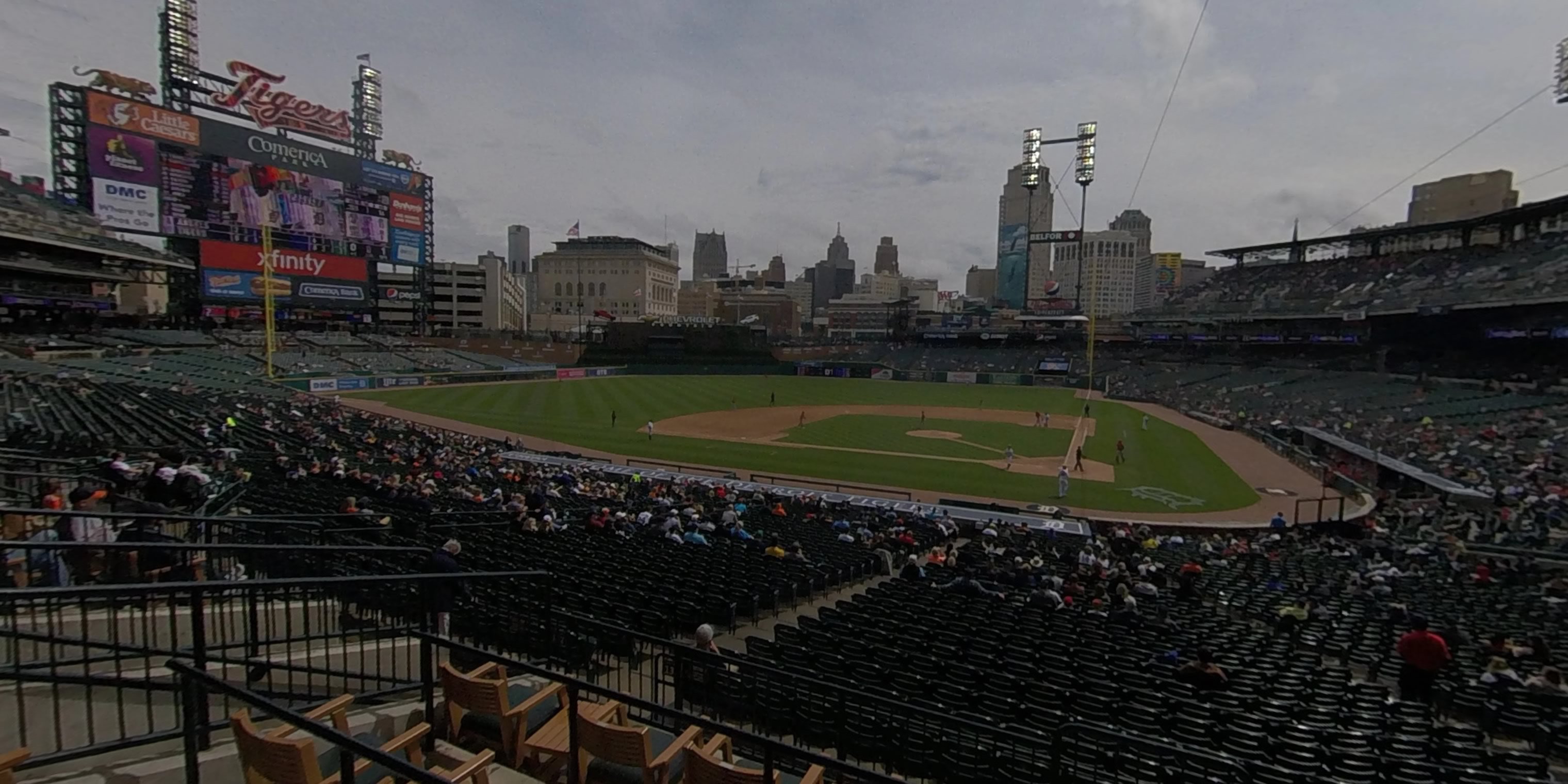 tiger den 131 panoramic seat view  for baseball - comerica park