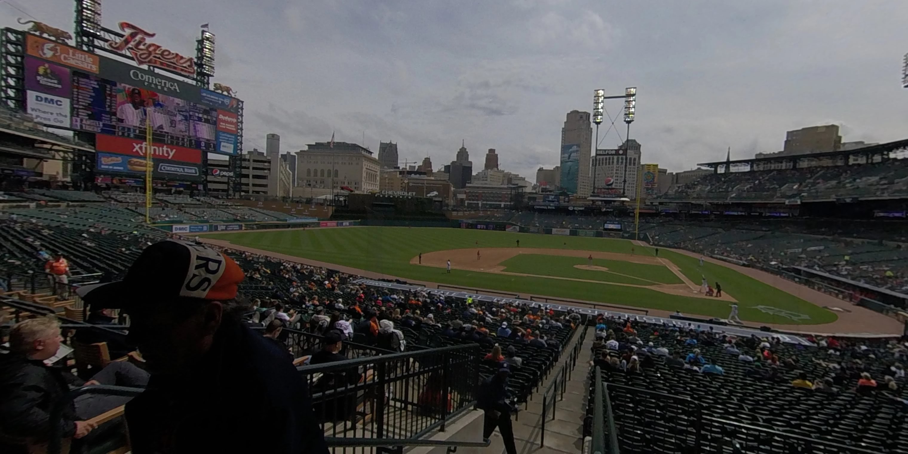 tiger den 132 panoramic seat view  for baseball - comerica park