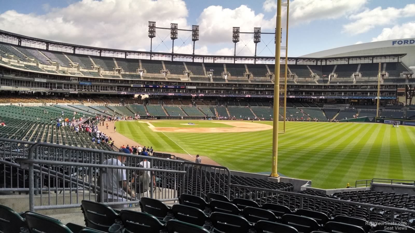 section 109, row 43 seat view  for baseball - comerica park