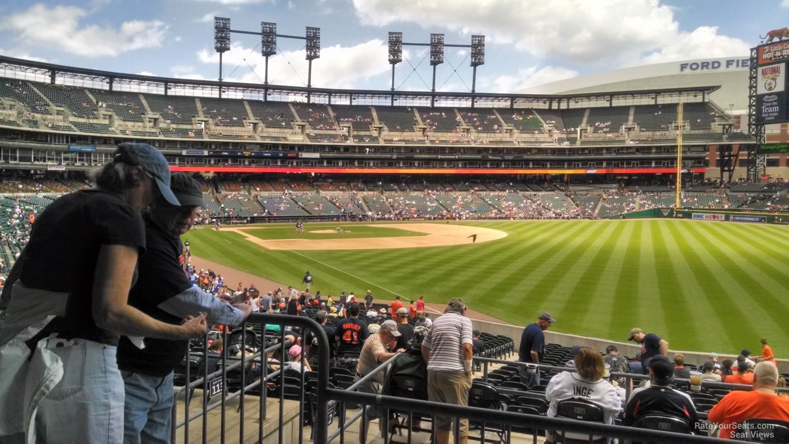 View from Section 112 Row 40 at Comerica Park