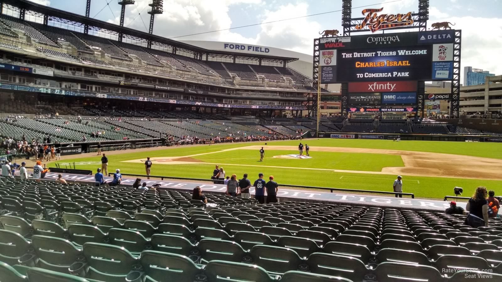 section 121, row 26 seat view  for baseball - comerica park
