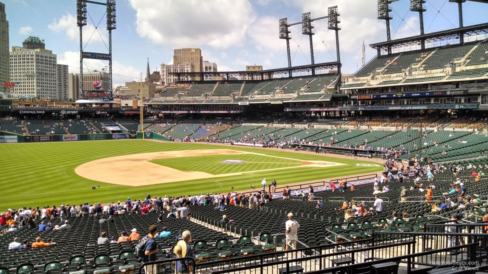 terrace 137, row f seat view  for baseball - comerica park