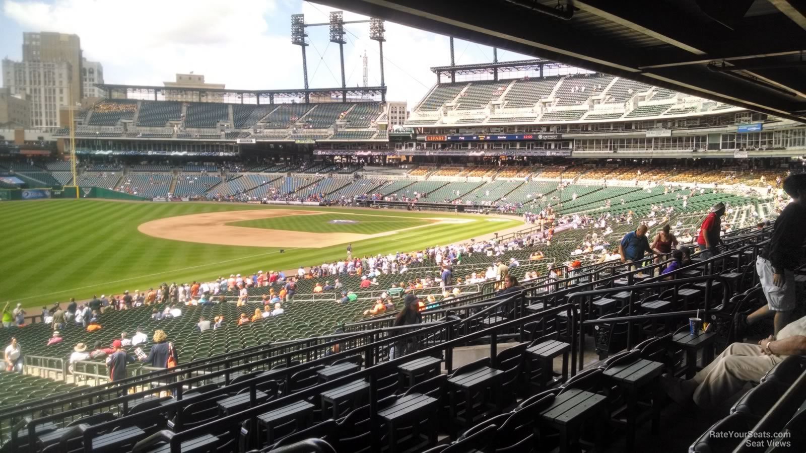 terrace 140, row f seat view  for baseball - comerica park