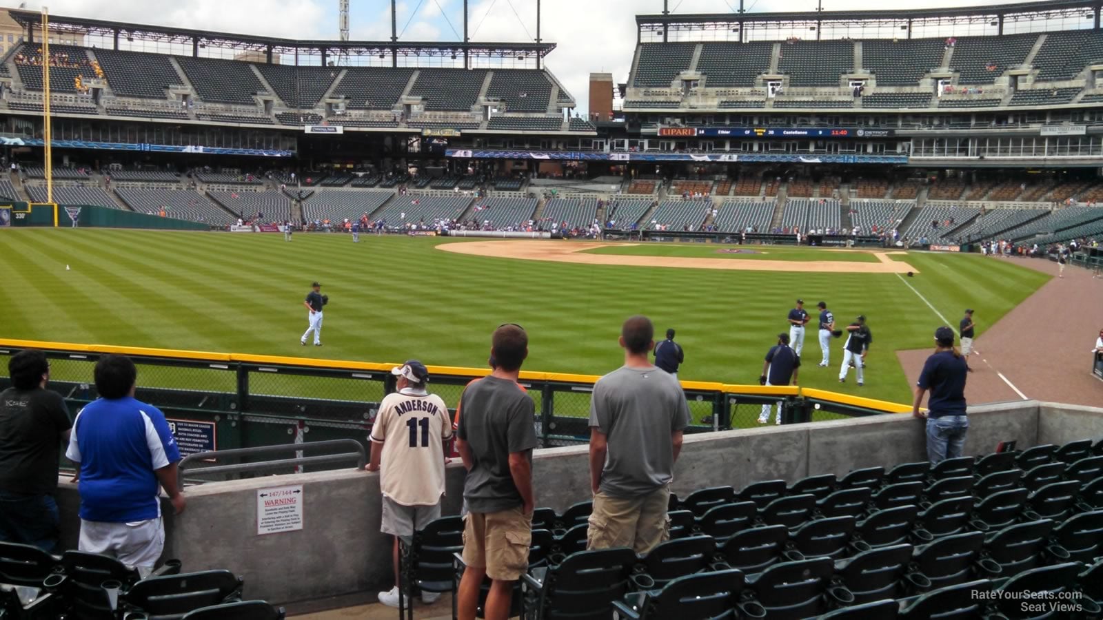 section 145, row j seat view  for baseball - comerica park