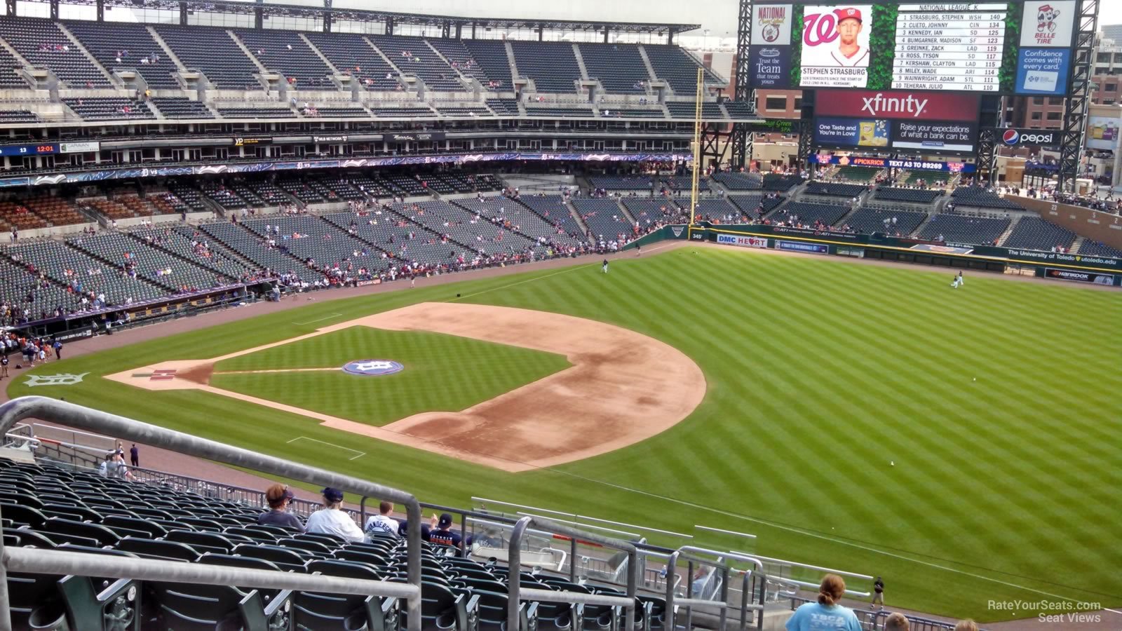 section 216, row 17 seat view  for baseball - comerica park