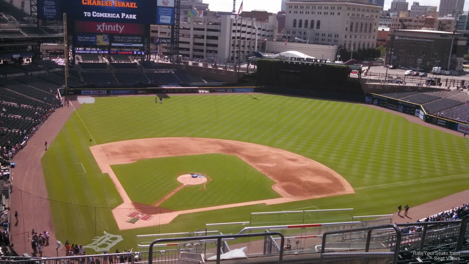 section 325, row 12 seat view  for baseball - comerica park