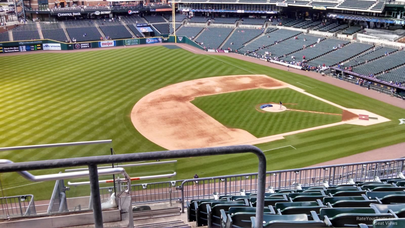 section 336, row 8 seat view  for baseball - comerica park