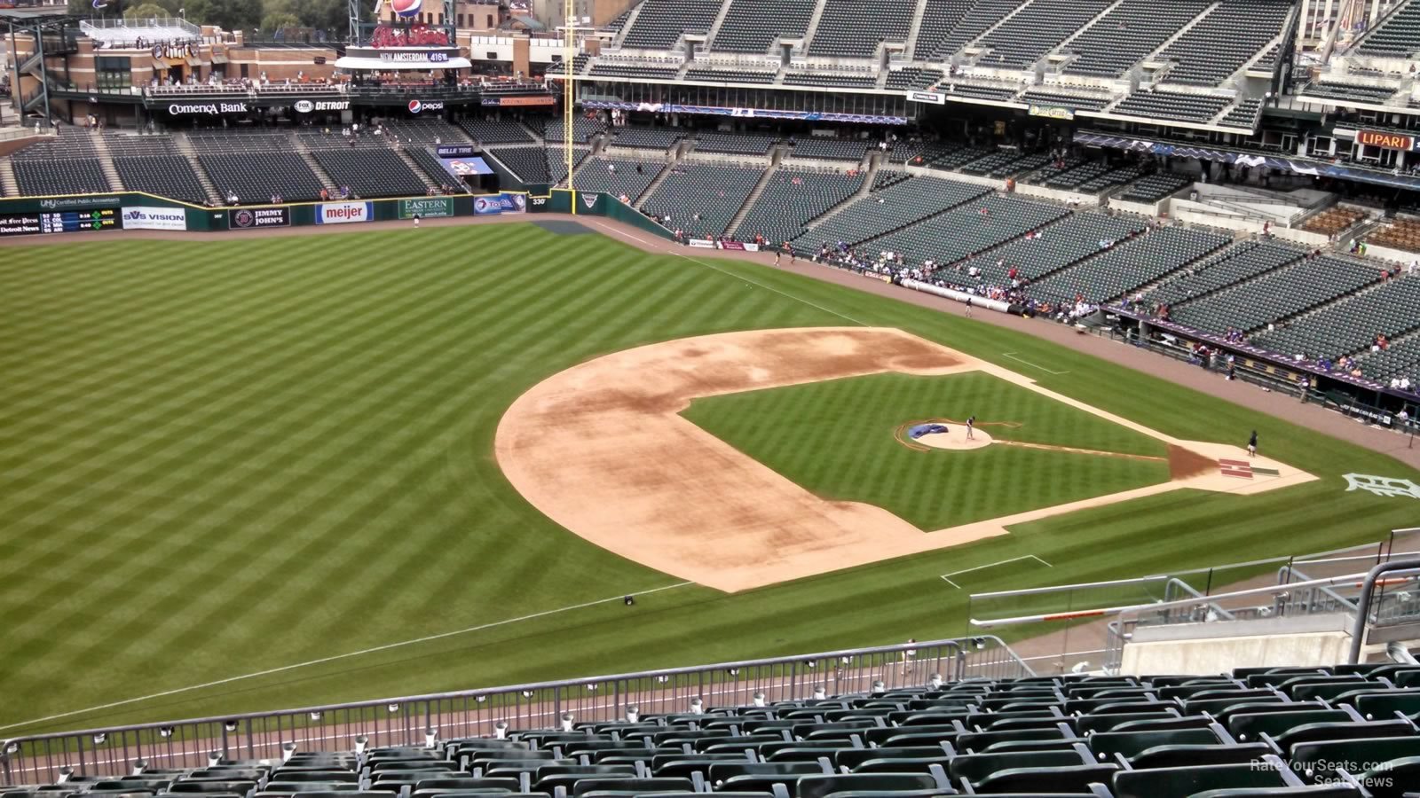 section 337, row 12 seat view  for baseball - comerica park