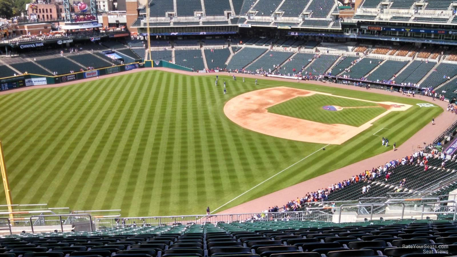 section 343, row 20 seat view  for baseball - comerica park