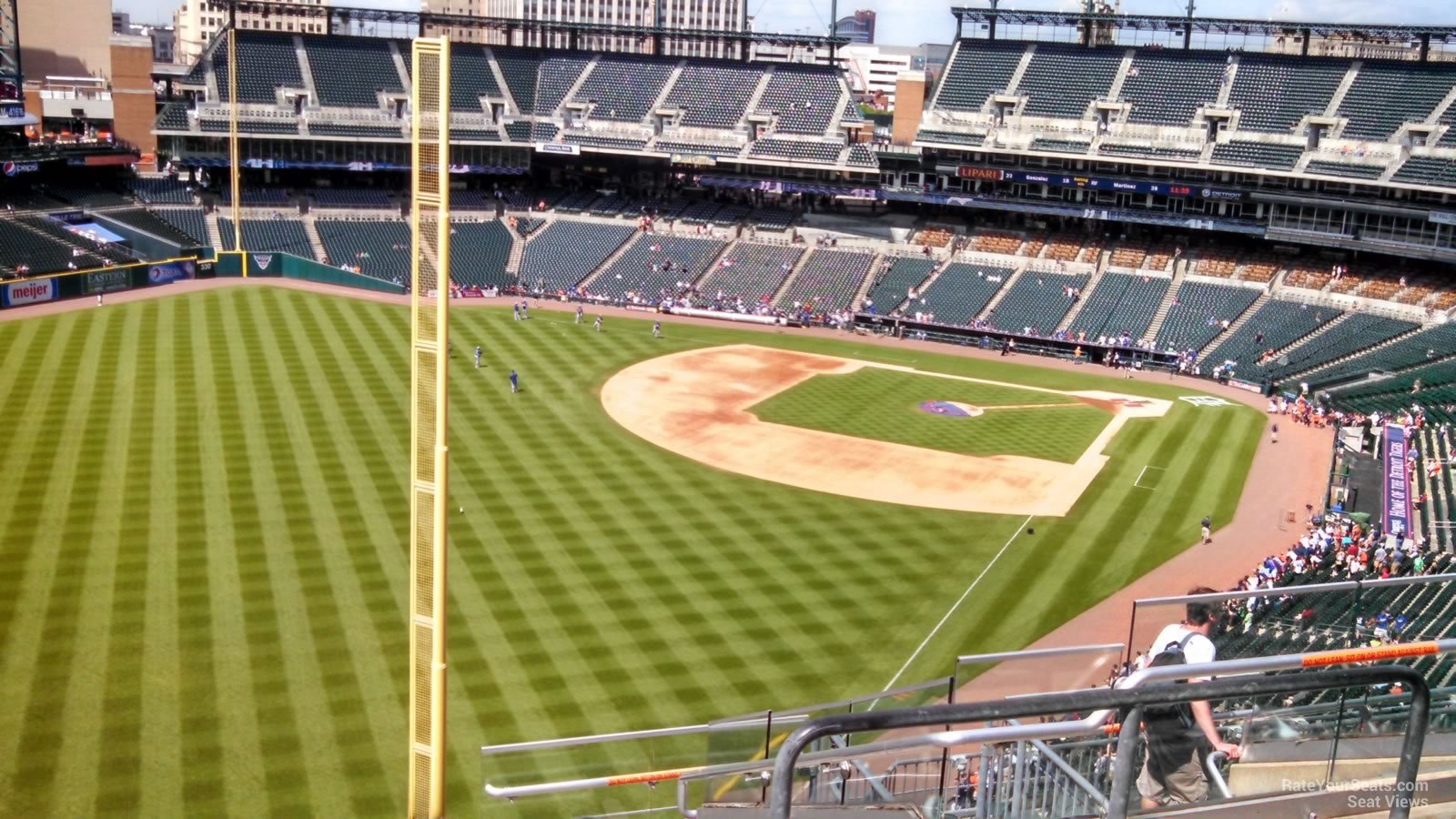section 345, row 9 seat view  for baseball - comerica park