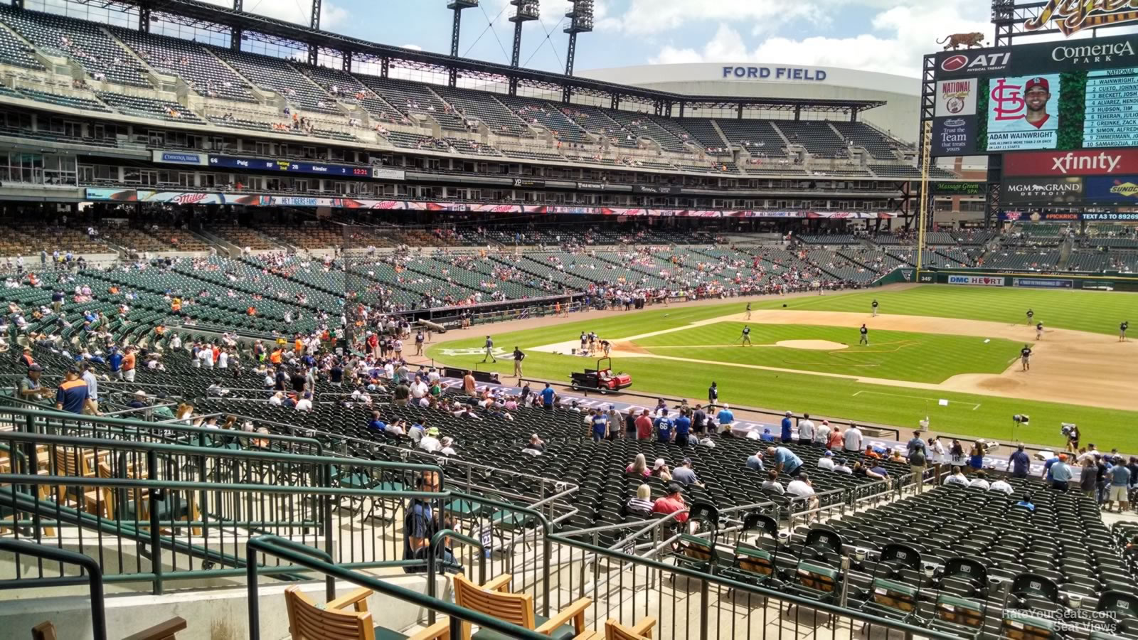 tiger den 1 seat view  for baseball - comerica park