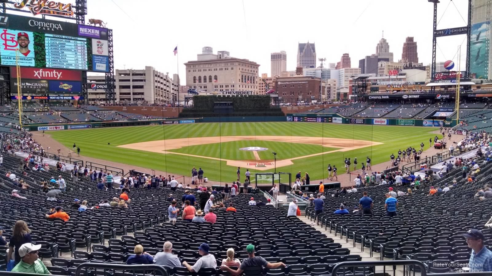 tiger den 9 seat view  for baseball - comerica park