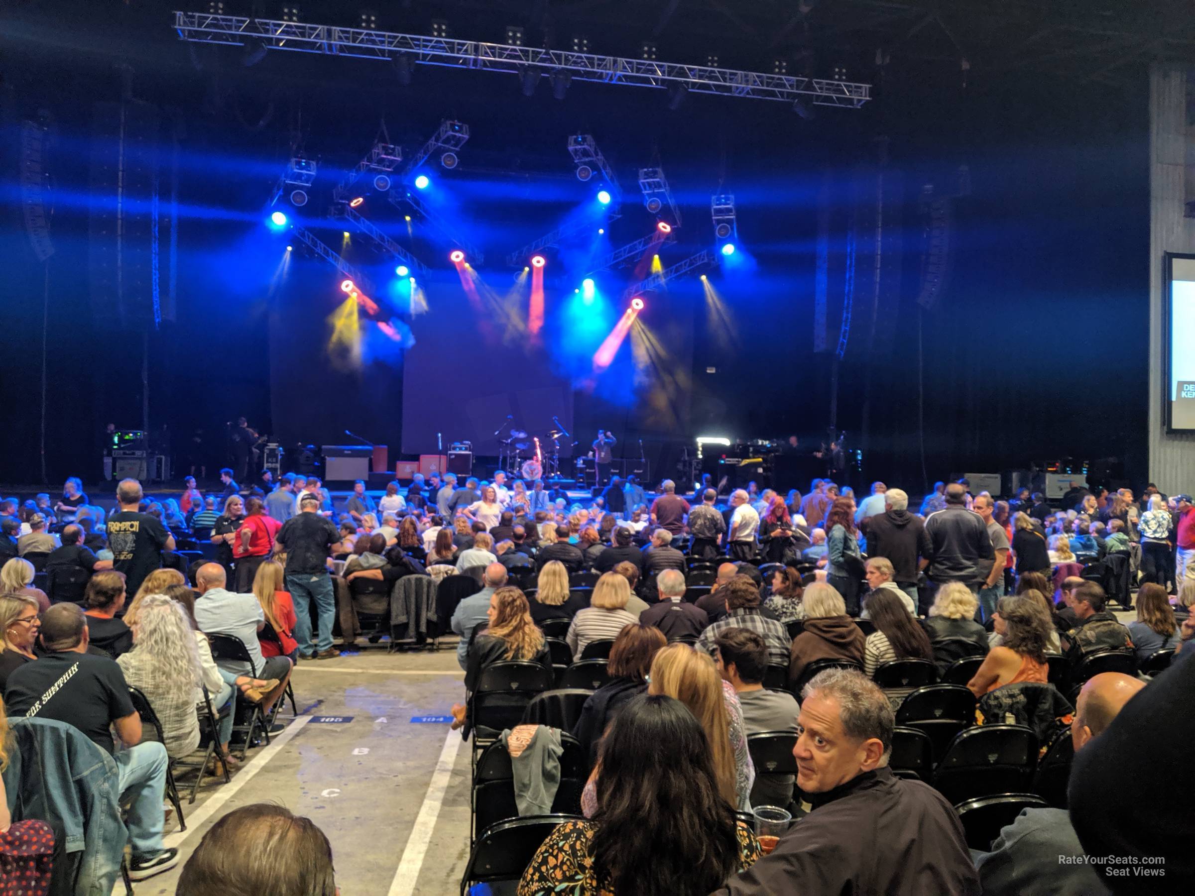 section 104, row k seat view  - concord pavilion