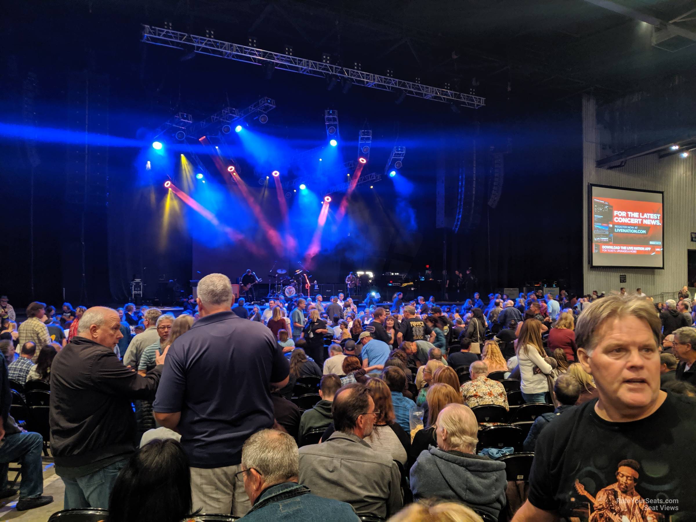 section 105, row k seat view  - concord pavilion