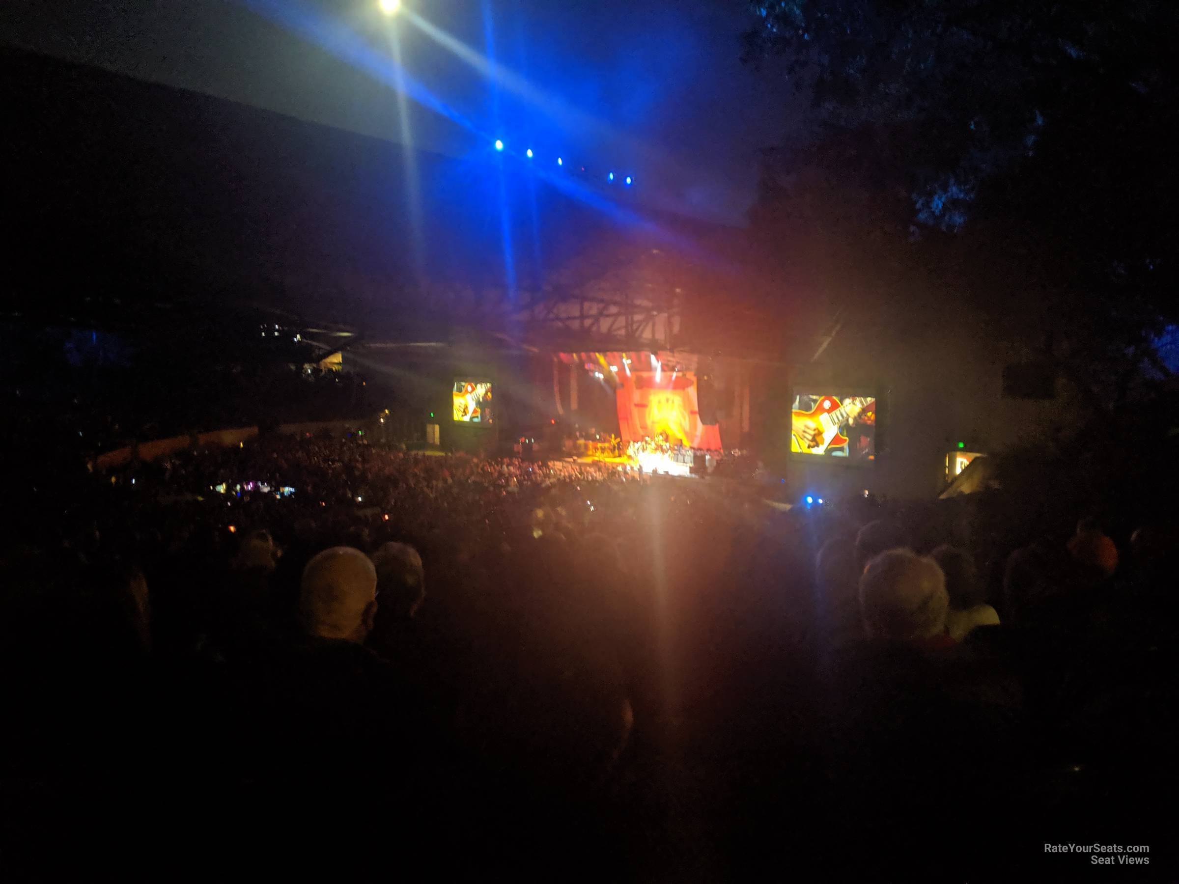 section 201, row x seat view  - concord pavilion