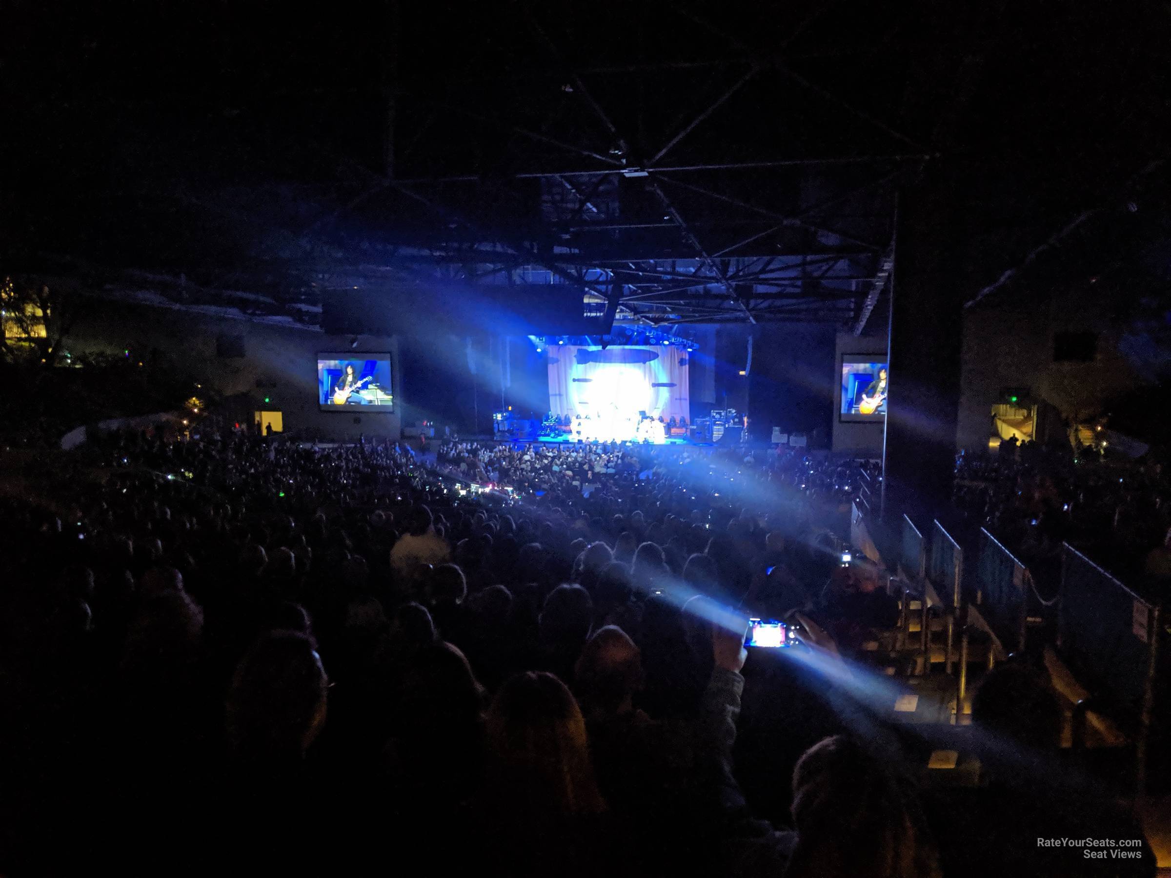 section 204, row x seat view  - concord pavilion
