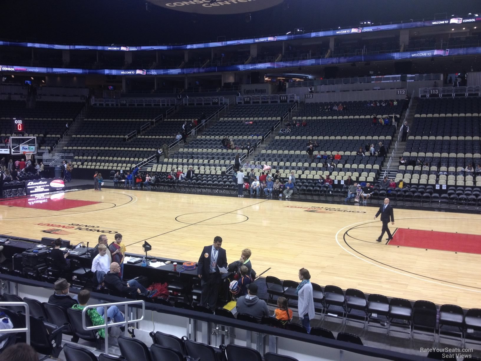 section 101, row g seat view  for basketball - ppg paints arena