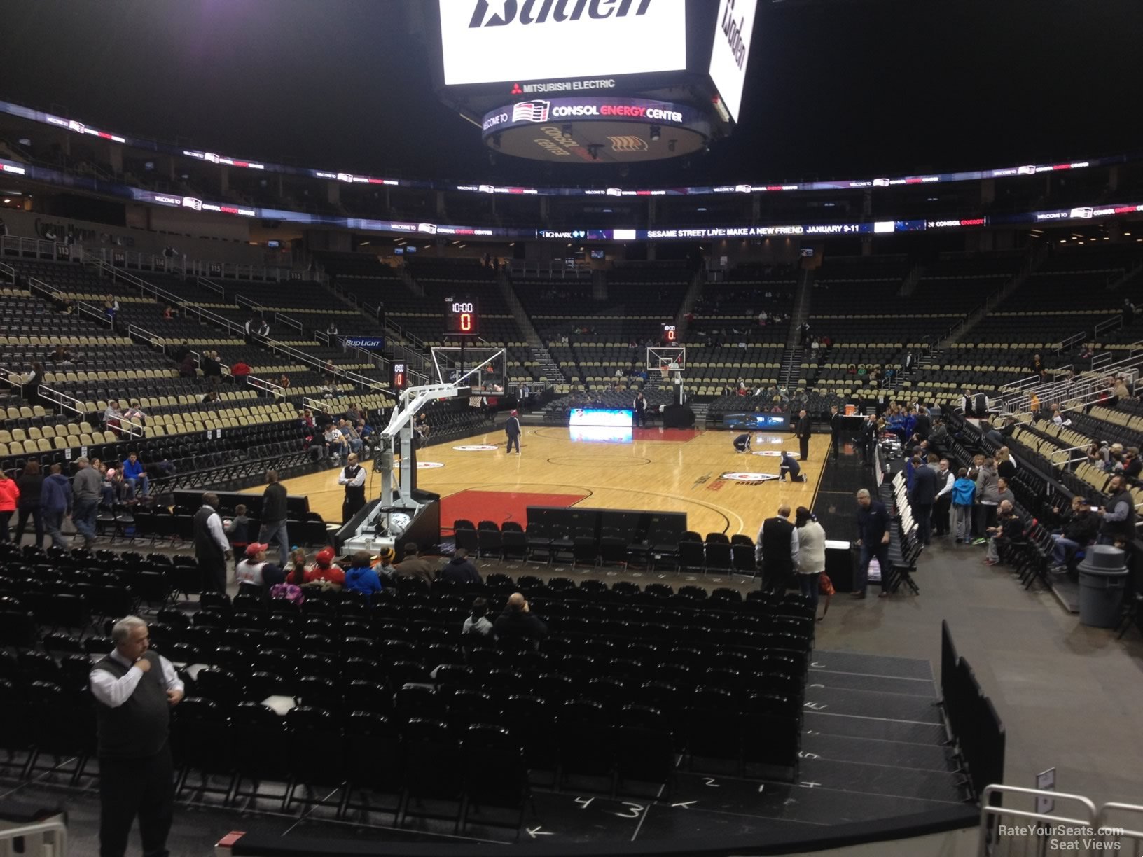 section 106, row g seat view  for basketball - ppg paints arena