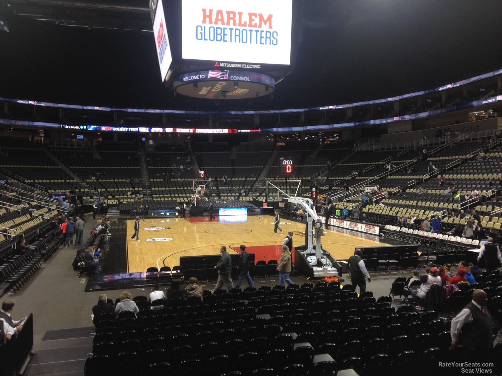 section 108, row g seat view  for basketball - ppg paints arena