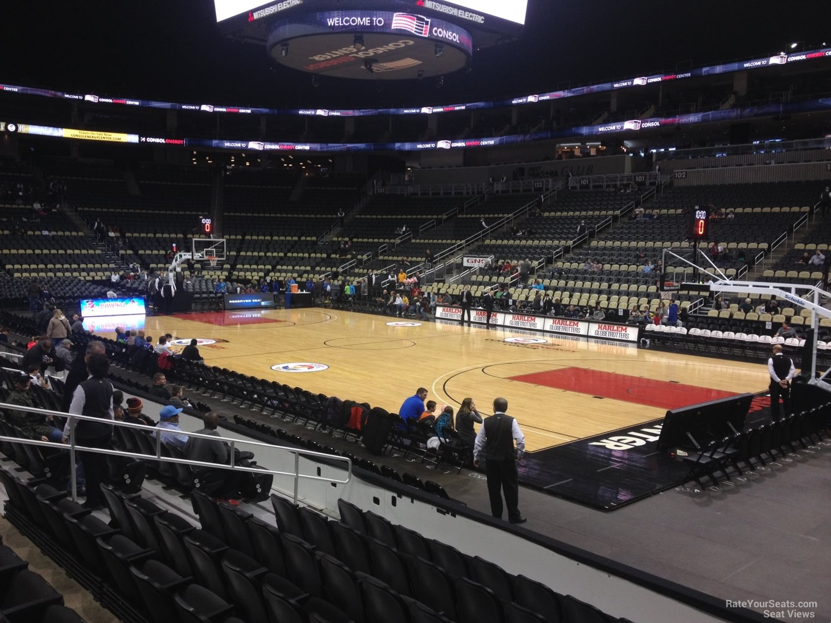 section 110, row g seat view  for basketball - ppg paints arena