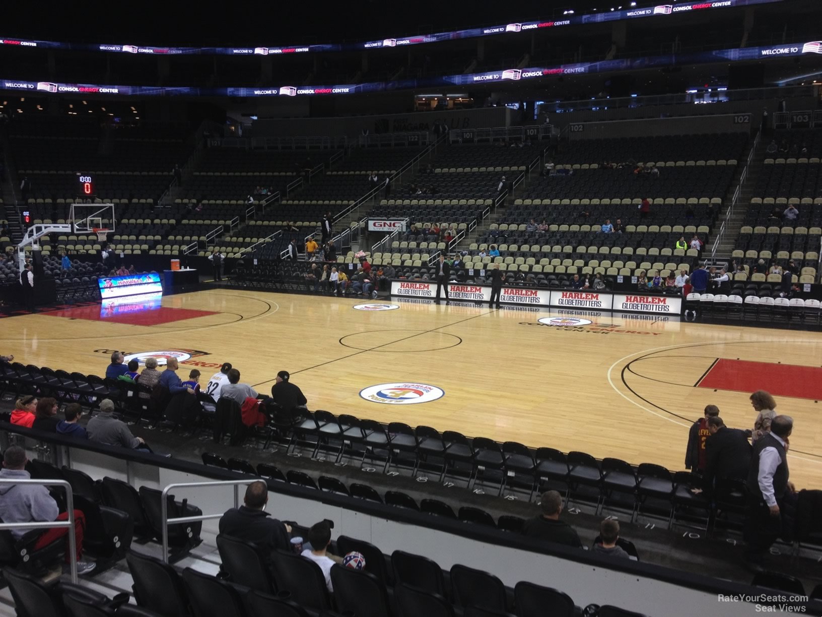 section 111, row g seat view  for basketball - ppg paints arena