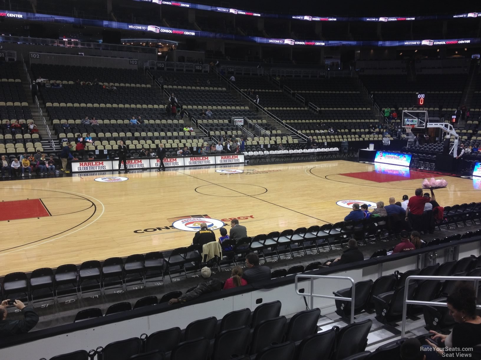 section 113, row g seat view  for basketball - ppg paints arena