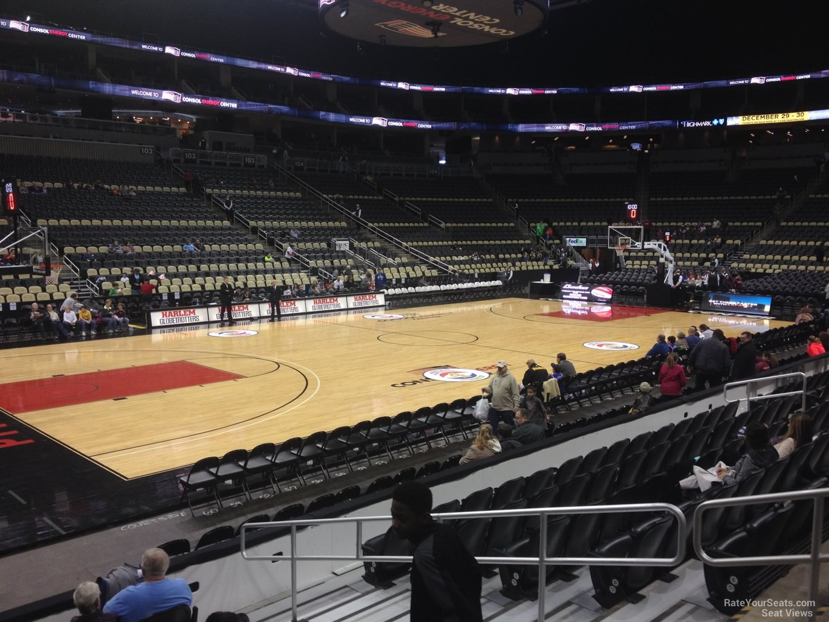 section 114, row g seat view  for basketball - ppg paints arena
