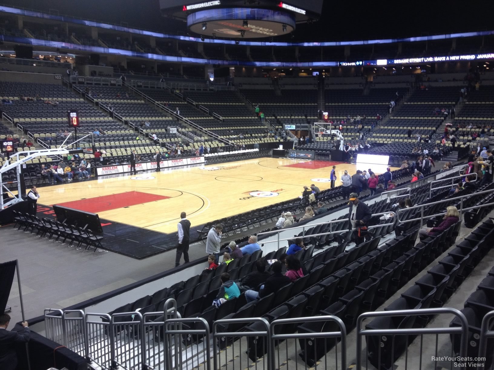 section 115, row g seat view  for basketball - ppg paints arena