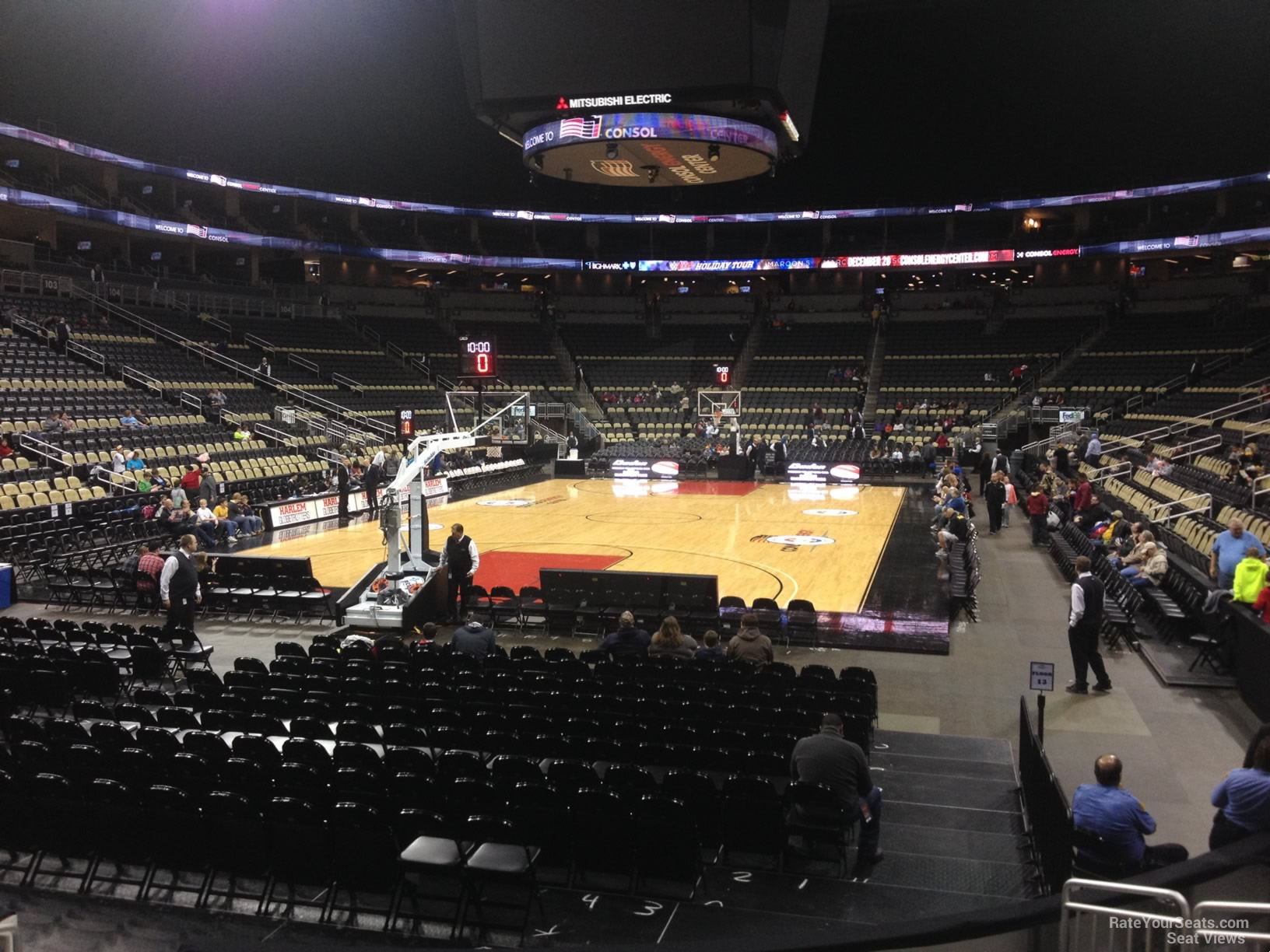 section 117, row g seat view  for basketball - ppg paints arena