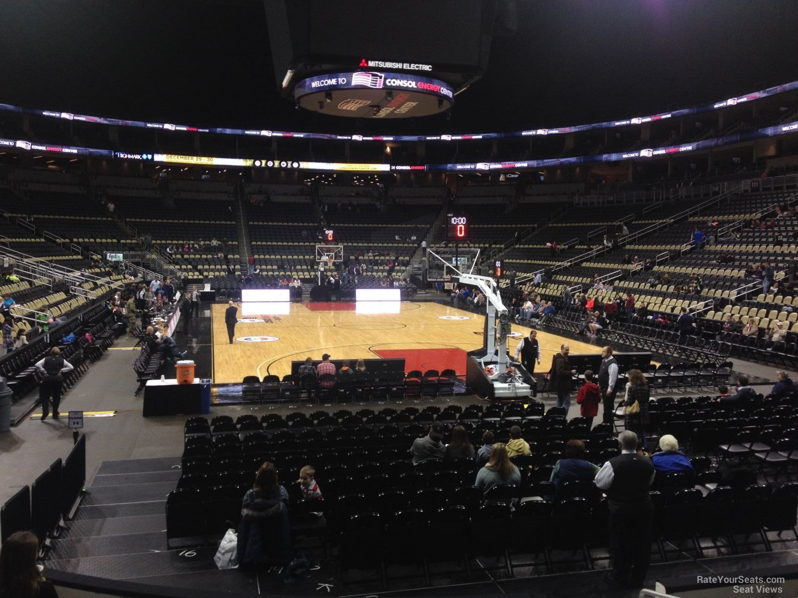 section 119, row g seat view  for basketball - ppg paints arena