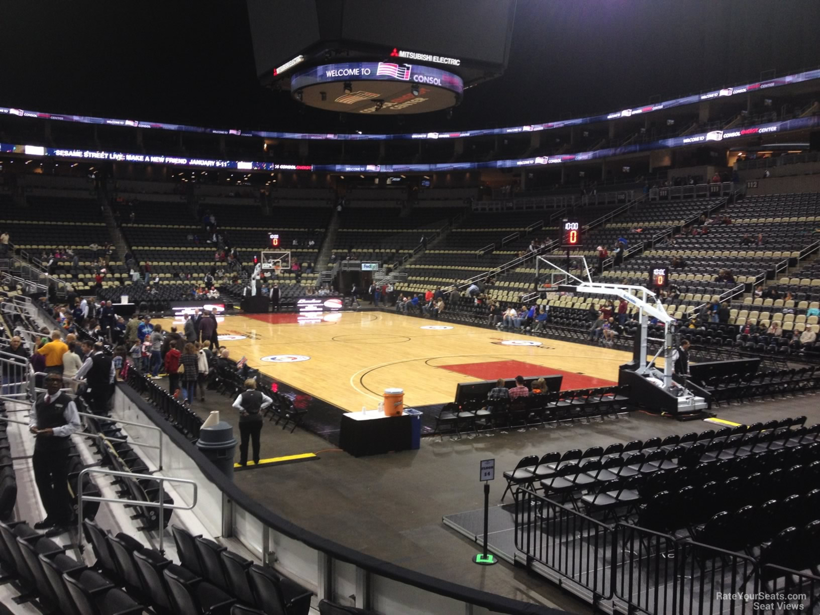 section 120, row g seat view  for basketball - ppg paints arena