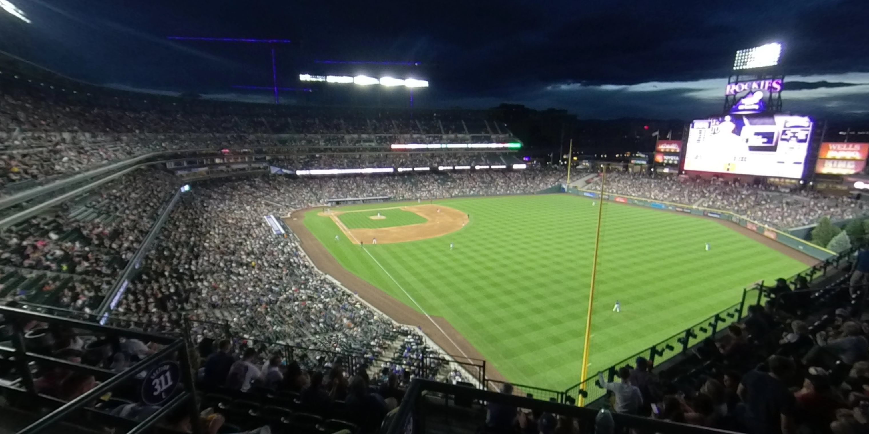 section 309 panoramic seat view  - coors field