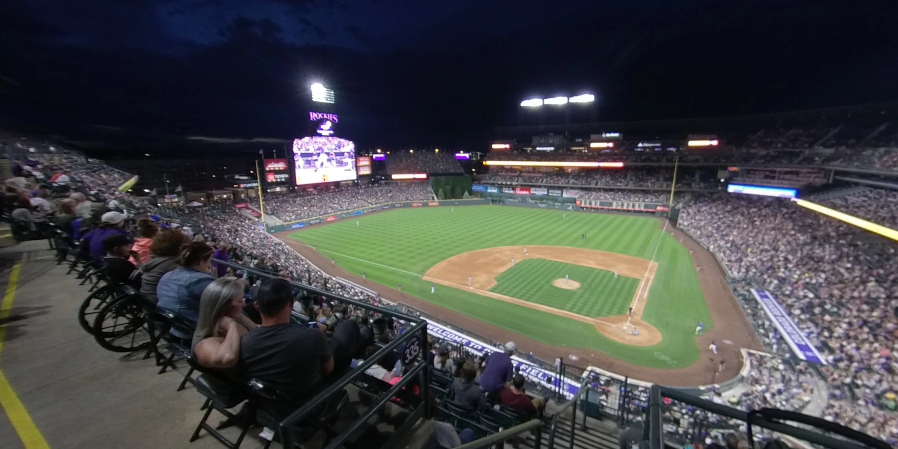 section 333 panoramic seat view  - coors field