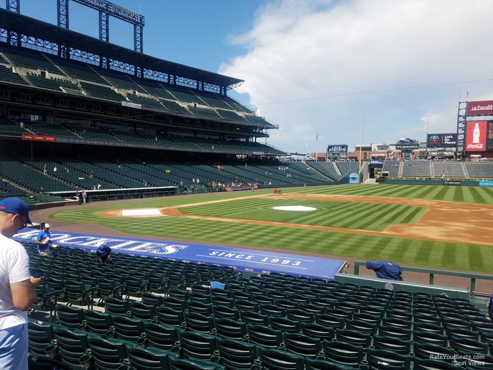 section 122, row 20 seat view  - coors field